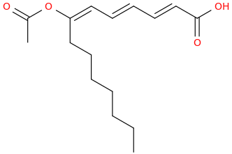 7 acetoxy tetradeca 2,4,6 trienoic acid, (e,e,e) 